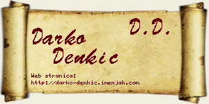 Darko Denkić vizit kartica